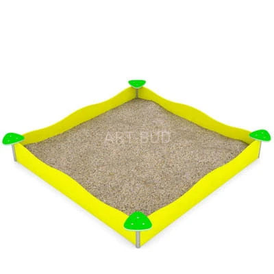 Piaskownica z siedziskami kwadratowa solo 180x180 cm