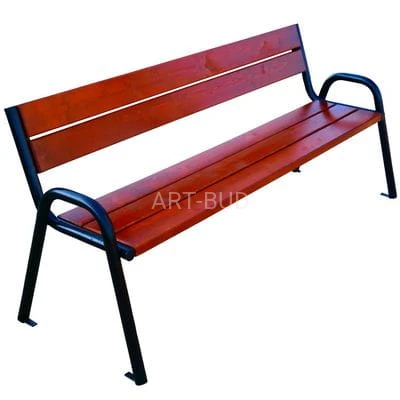 Ławka miejska z oparciem stalowa 150 - 180 cm Wenecja