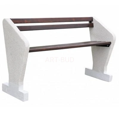 Ławka betonowo drewniana parkowa