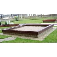 Piaskownica betonowa z siedziskiem drewnianym 310x310 cm