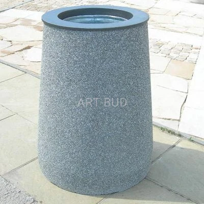 Betonowy kosz na śmieci uliczny pojemność z wkładem 60 l 