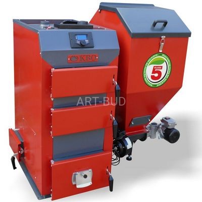 Kocioł stalowy ECO Ceramik z podajnikiem 5 Klasa na  eko-groszek, pellet moc od 17 do 34 kW