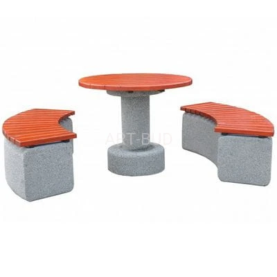 Betonowy stół z ławkami zestaw piknikowy 