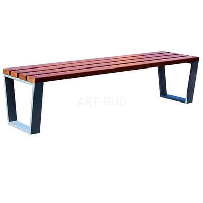 Ławka bez oparcia stalowa  miejska 150-180 cm TRAPEZ 