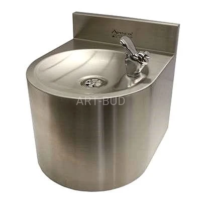 Źródełko wody kranowej pitnej ścienne głębokie z 1 misą panel ścienny