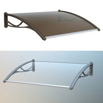 Daszek modułowy z poliwęglanu 120 x 80 cm brąz lub szary Gutta