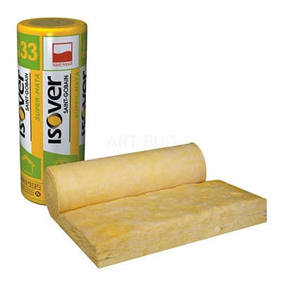 SUPER-MATA  ISOVER Mata z wełny szklanej grubość od 50 do 230 mm o podwyższonych właściwościach cieplnych opakowanie