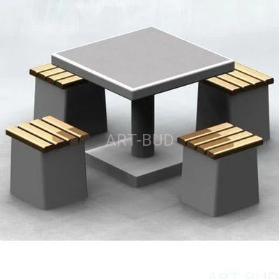 Betonowy stół parkingowy z siedziskami do wkopania lub postawienia 