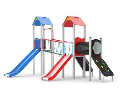 Zestaw zabawowy na plac zabaw zjeżdżalnia wieża Steel 