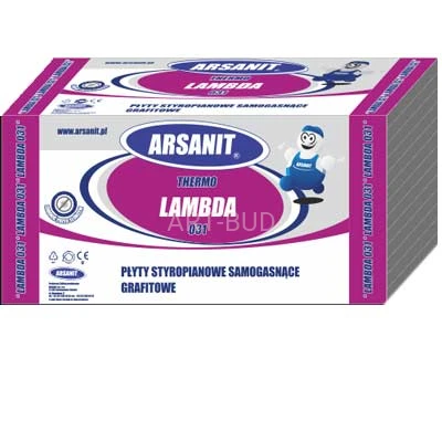 Styropian Thermo Lambda 031 płyty styropianowe samogasnące  grafitowe Arsanit 