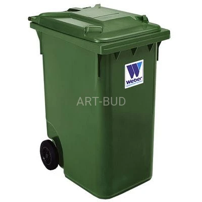 Pojemniki plastikowy na odpady komunalne 120-240 - 360 l 2-kołowy