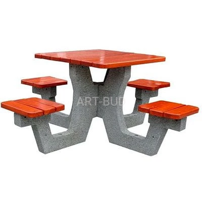 Stół betonowy piknikowy z siedziskami