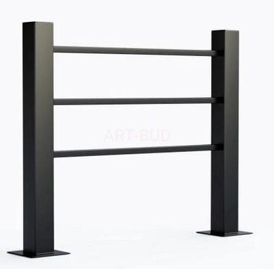 Bariery wygrodzeniowe Modern, długość 120 cm, wysokość 100 cm, stal nierdzewna lub malowana kod:0910 /0910 SN (szt.)