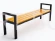Ławka miejska, parkowa, stal malowana proszkowo lub nierdzewna, Modern długość 180 cm, kod: 0115 ( szt )
