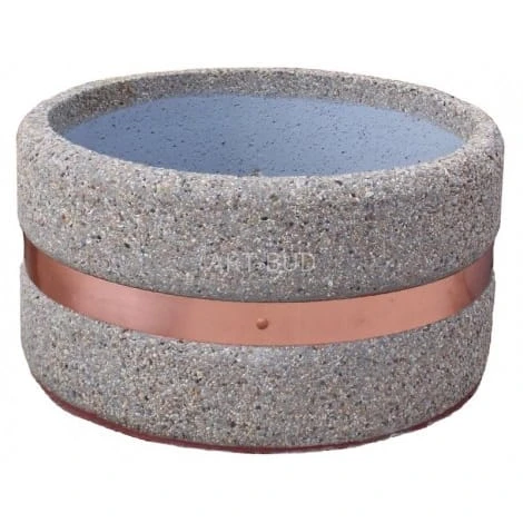 Donica  betonowa okrągła śr 95 wys 50 cm z pasem 