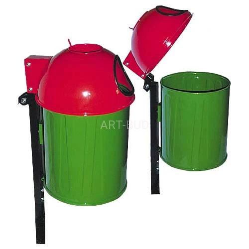 Kosz uliczny, parkowy KO-5 opróżniany przez obrót pojemnikiem