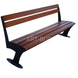 Ławka miejska z oparciem stalowa Łódzka 