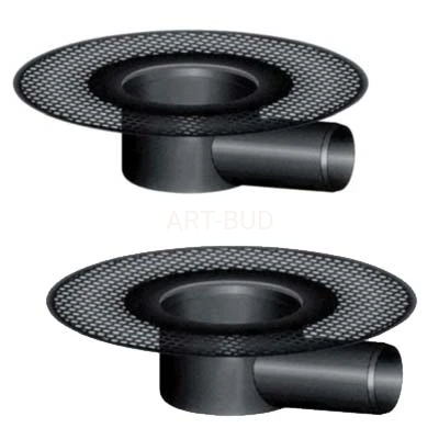 Wpust dachowy z odprowadzeniem poziomym długość 174 mm do izolacji płynnych i betonowych  z syfonem lub bez 