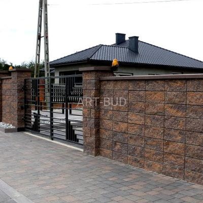 Bloczki ogrodzeniowe ogrodzenia łupane 12cm Kost-Bet