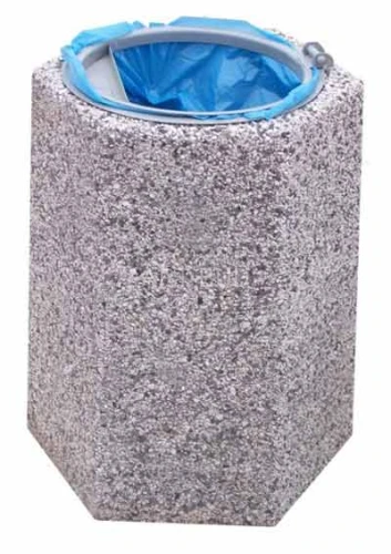 Kosz uliczny sześciokątny 70 litrów 