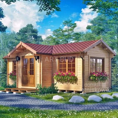 Drewniany domek letniskowy MAGDA 25m2