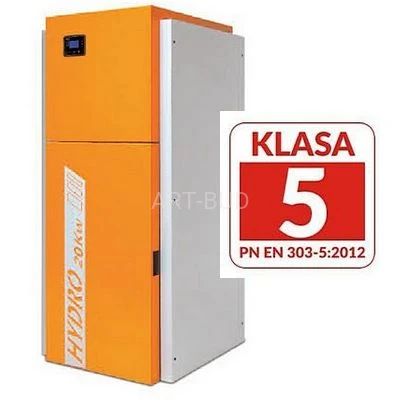 Kotły na pellet Hydro 20 z palnikiem obrotowym rotacyjnym  5 klasa emisji spalin