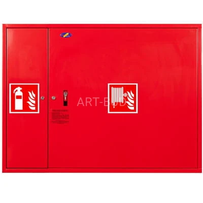 Hydrant wewnętrzny DN25 HW25 WG 20 UNI180 oraz HW25 WG 30 UNI180 zawieszany lub wnękowy z miejscem na gaśnicę obok zwijadła uniwersalny FIT, zamek PATENT (szt.)