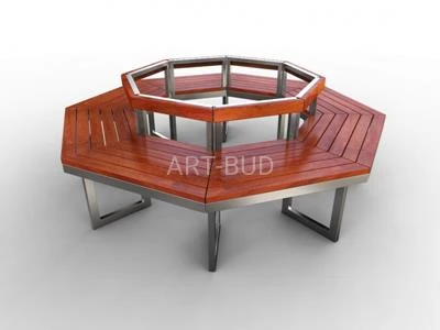 Ławka miejska ośmiokątna  długość 217 cm LA.12.02 