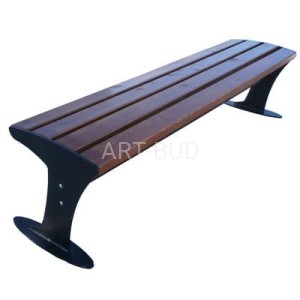 Ławka miejska bez oparcia stalowa Łódzka długość 150 lub 180 cm