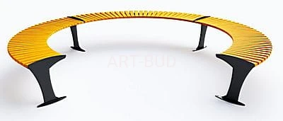 Ławka miejska, parkowa  okrągła Sekwana kod: 0148 stal malowana proszkowo kod: 0148 ( szt )