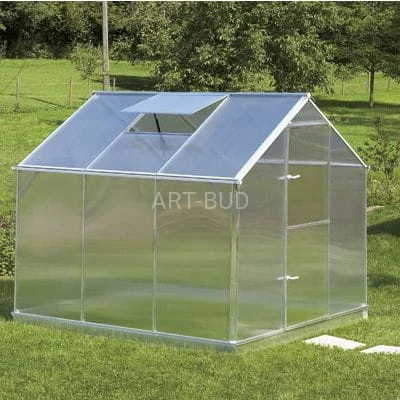 Szklarnia ogrodowa z poliwęglanu konstrukcja aluminiowa  Gartentec typ F3 wymiar 2.3 x 2.28 m Gutta