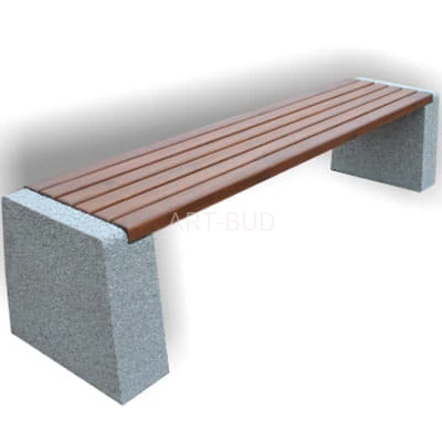 Ławka betonowa parkowa miejska bez oparcia 180 cm nr 163 