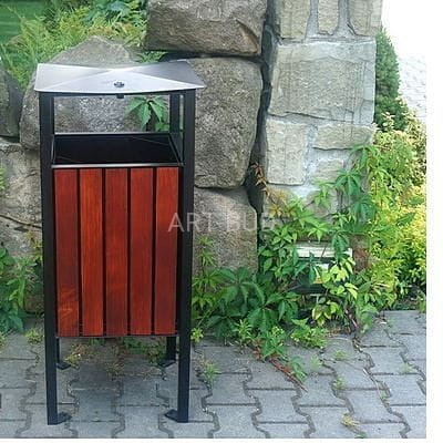 Kosz uliczny na śmieci z daszkiem PROMYK I 60L