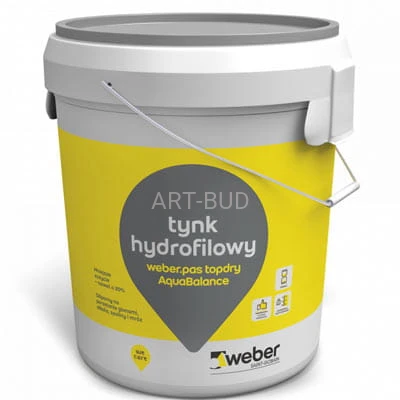 Tynk hydrofilowy weber.pas topdry z technologią AquaBalance
