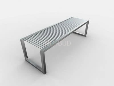 Ławka miejska parkowa bez oparciem 160 cm stalowa LA.12.05 