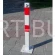 Blokada parkingowa zapora słupek stały  60 cm z uchem na łańcuch do wygrodzeń