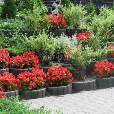 Gazon ogrodowy grafitowy wysokość 20 cm  Mini Luna Polbruk