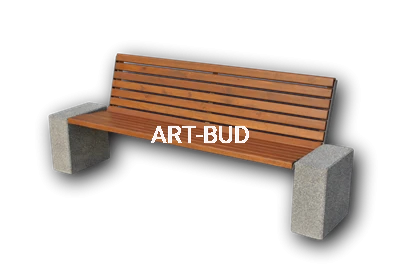 Ławka parkowa miejska betonowa z oparciem dł 180 cm