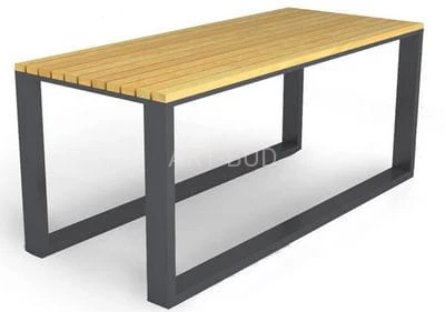 Stół parkowy Caspe, stal nierdzewna lub malowana proszkowo, długość 180 cm kod: 1104 (szt)