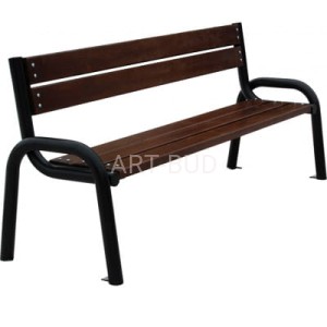 Ławka stalowo-drewniana Olimp I z oparciem  