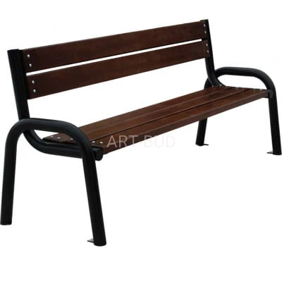 Ławka stalowo-drewniana Olimp I z oparciem  