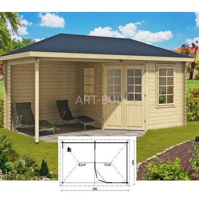 Domek letniskowy drewniany altana  17,3 m2 Bekasik