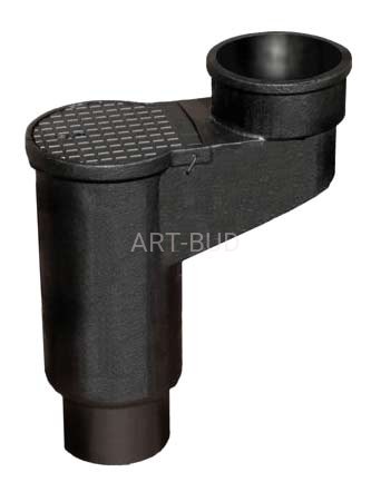 Syfon Geigera osadnik deszczowy żeliwny kielichowy DN 100 lub DN 150  KZO