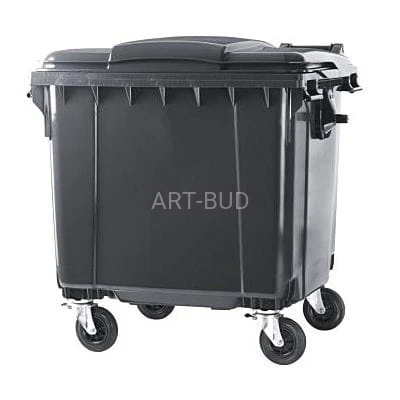 Pojemnik na odpady 1100 l z tworzywa na kółkach kontener