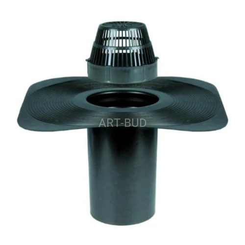 Wpust dachowy z koszykiem ochronnym czarny