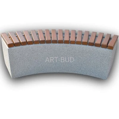 Ławka parkowa miejska betonowa łukowa 157 cm 