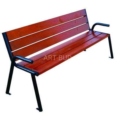 Ławka parkowa z oparciem stalowa Wenecja IV