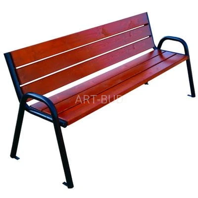 Ławka miejska z oparciem stalowa 150 - 180 cm Wenecja III 