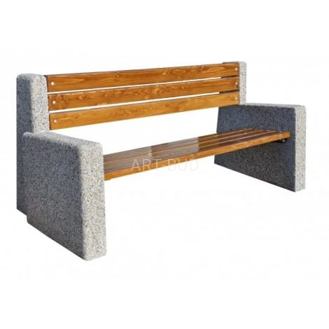 Ławka betonowa parkowa z oparciem Kanapa 
