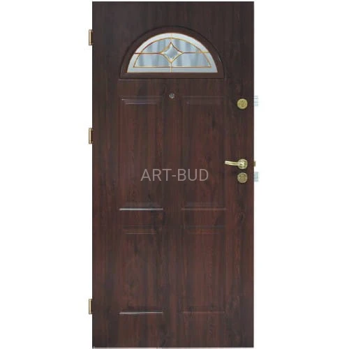 Drzwi stalowe KMT Standard 55, zewnętrzne przeszklone  z ościeżnicą 10CP (1szt)